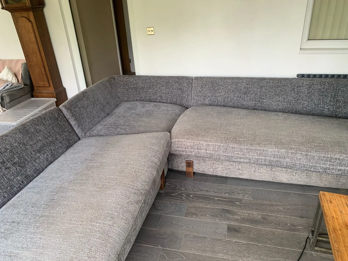 Sofa before professional upholstery cleaning in Scunthorpe by W.M Carpet Cleaning Services